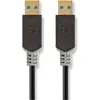 Image de Nedis Câble USB 3.0 A mâle - A mâle 2.0 m Anthracite (2 m, USB 3.2 Gen 1), Câble USB