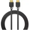 Image de Nedis Câble HDMI Premium High Speed 2 m avec Ethernet, 4K, 3D supporté : 1080p et plus, 3D, 4K (2 m), Câble vidéo, Gris
