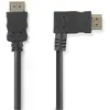 Image de Nedis Câble vidéo, coudé à droite, HDMI mâle (1.50 m), Câble vidéo, Noir