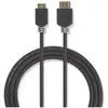 Image de Nedis Câble High Speed HDMI T avec Ethernet HDMIT mâle HDMIT mini mâle 4K@60Hz 18 Gbps 2.00 m (2 m), Câble vidéo, Gris