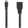 Image de Nedis Câble vidéo, connecteur micro-HDMI (0.20 m), Câble vidéo, Noir