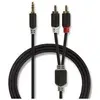 Image de Nedis Câble audio stéréo, 3,5 mm, 2X Cinch Mach (3 m, Câbles Cinch), Câble audio