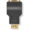 Image de Nedis Adaptateur DisplayPort - VGA, DisplayPort mâle - VGA femelle, plaqué or, ABS (VGA), Adaptateur données + vidéo, Noir