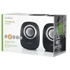 Image de Nedis - Haut-parleurs - pour PC - canal 2.0 - 4 Watt (Totale) - noir / argent