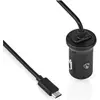 Image de Nedis CCHAM240ABK Chargeur de voiture 2,4 A câble fixe Micro-USB noir, Adaptateur pour véhicule, Noir