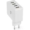 Image de Nedis Chargeur secteur - 2X 1 A / 2X 2.4 A - Type de port : 4X USB-A - 24 W - Sortie monotension - PC (24 W, 4 ports), Chargeur USB, Blanc