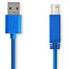 Image de Nedis Ccgp61100bu30 Câble Usb 3.2 Gen 1 Usb-a M-usb-b M 5gbs Nickelé 3 M