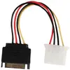 Image de Nedis Câble d'alimentation interne SATA 15 broches mâle Molex femelle Plaqué or 0,15 m Rond (15 cm), Câble interne (PC)