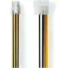Image de Nedis Câble d'alimentation interne Molex mâle PCI Express mâle Plaqué or 0.20 m rond PVC Jaune/Noir Pl (15 cm), Câble interne (PC)