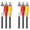 Image de Nedis Câble vidéo composite, 3x RCA mâle (5 m), Câble vidéo, Noir