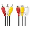 Image de Nedis Câble vidéo composite 3X RCA mâle - 3X RCA femelle (5 m), Câble vidéo, Rouge, Blanc, Noir, Jaune
