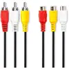 Image de Nedis Câble Vidéo Composite 3xrca Mâle Vers 3xrca Femelle Nickelé 480p Pvc 5m