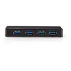 Image de Nedis Hub Usb Uhubu3420bk Usb-a M-4x Usb-a F 4 Ports Usb 3.2 Gen 1 Alimenté