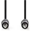 Image de Nedis Câble audio stéréo 3,5 mm mâle 3,5 mm mâle Nickelé 2.00 m Rond Noir B (2 m), Câble audio