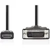 Image de Nedis Câble HDMI-DVI Connecteur HDMI I - DVI-D mâle 24+1 P (2 m), Câble vidéo, Noir