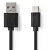 Image de Nedis Ccgb60600bk01 Câble Usb 2.0 Usb-a M-usb-c M 480mb/s Nickelé 0.1 M 15w