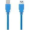 Image de Nedis Câble USB 3.0 A mâle - A femelle 2.0 m bleu (2 m, USB 3.2 Gen 1), Câble USB
