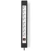 Image de Nedis, Multiprise, EXSO830F1PRO Rallonge de 3 m 8 sorties CA Intérieur Noir (8x, CEE 7/7, 3 m)