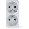 Image de Nedis, Multiprise, PSSPL200C2WT Distributeur de courant 2 voies blanc (2x)