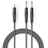 Image de Nedis Câble Audio Stéréo Coth23200gy15 M-m Nickelé 2x 6.35mm 3.5mm 1.5 M