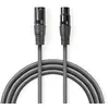 Image de Nedis Coth15010gy05 Câble Audio Symétrique Xlr 3 Broches M-xlr 3 Broches F Nickelé 0.5 M