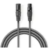 Image de Nedis Câble Audio Symétrique Coth15010gy30 Xlr 3 Broches M-xlr 3 Broches F Nickelé 3 M