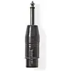 Image de Nedis XLR Mono Adaptateur XLR 3 broches femelle - 6,35 mm M (Adaptateur angulaire), Adaptateur audio, Noir
