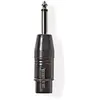 Image de Nedis Adaptateur Xlr 3 Broches Femelle Vers Mâle Droit En Métal Nickelé 6.35 Mm
