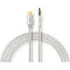 Image de Nedis Cctb65940al10 Câble Adaptateur Usb-c Vers M Usb 2.0 Plaqué Tressé Or 3.5mm 1 M