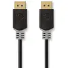 Image de Nedis CCBW37014AT20. Longueur du câble : 2 m, connecteur 1 : DisplayPort, connecteur 2 : DisplayPort. (2 m), Câble vidéo, Gris