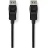 Image de Nedis Câble DisplayPort DisplayPort mâle DisplayPort mâle 8K@60Hz Nickelé 3.00 m rond PVC S (3 m), Câble vidéo, Noir