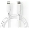 Image de Nedis Câble USB - Apple Lightning 8 broches - USB type C mâle   - nickelé - 2.00 m - rond - PVC - W (2 m, USB 2.0), Câble USB