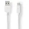 Image de Nedis Ccgw61650wt10 Câble Usb 3.2 Gen 2 Usb-a M-usb-c M 10 Gbps Nickelé 1 M 60w