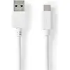 Image de Nedis Câble USB USB 3.2 Gen 1 USB-A mâle USB Type-C   mâle 5 Gbps 60 W Nickelé Unisexe (2 m, USB 3.2 Gen 1, 60 W), Câble USB