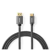 Image de Nedis Câble High Speed HDMI T avec Ethernet HDMIT mâle HDMIT mini mâle 4K@60Hz 18 Gbps 2.00 m (2 m), Câble vidéo, Gris