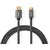 Image de Nedis Câble Hdmi Haut Débit Cvtb34500gy20 Sur Ethernet Hdmi-mini Hdmi 4k 18 Gbps Coton 2 M 60hz