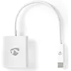 Image de Nedis Adaptateur USB USB 3.2 Gen 1 USB-CT mâle Sortie HDMIT 0.20 m rond Nickelé PVC Blanc Box (HDMI), Adaptateur vidéo, Blanc