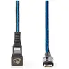 Image de Nedis Câble USB - Apple Lightning 8 broches - USB type C mâle   - nickelé - 1.00 m - rond - perforé (1 m, USB 2.0, 12 W), Câble USB
