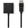 Image de Nedis Câble VGA DisplayPort mâle VGA femelle Nickelé Résolution maximale : 1080p 0.20 m rond Schw (0.20 m), Câble vidéo, Noir