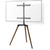 Image de Nedis Support TV au sol 50 - 65 " poids maximum supporté par l'écran : 35 kg Design scandinave d (35 kg, 50" - 65"), Pied TV, Noir, Marron