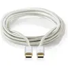 Image de Nedis CCTB60800AL10. Longueur du câble : 1 m, Port 1 : USB C, Port 2 : USB C, Version USB : USB 2.0, Maxim (1 m, USB 2.0, 100 W), Câble USB