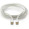 Image de Nedis Câble USB 2.0 USB-C mâle USB-C mâle 100W 480 Mbps Plaqué or 2.00 m rond Tressé/N (2 m, USB 2.0, 100 W), Câble USB