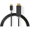 Image de Nedis Adaptateur USB USB 3.2 Gen 1 USB Type-C   mâle HDMI  mâle 2.00 m rond Plaqué or Unisexe (2 m), Câble vidéo, Multicolore, Noir