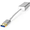 Image de Nedis Adaptateur USB-A USB 3.2 Gen 1 USB-A mâle RJ45 femelle 1 Gbps 0.20 m rond Or (USB, RJ45 (1x)), Adaptateur réseau, Blanc