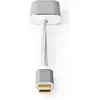 Image de Nedis CCTB64480AL02. longueur du câble : 0,2 m, port 1 : USB type-C, port 2 : DisplayPort. Quantité par (DisplayPort), Adaptateur vidéo, Argent