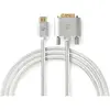 Image de Nedis Câble HDMI  HDMI  mâle DVI-D 24+1 broches mâle 2560x1600 Plaqué or 2.00 m Droit (2 m), Câble vidéo, Argent