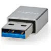 Image de Nedis Adaptateur USB USB 3.2 Gen 1 USB-A Mâle USB-CT Femelle 5 Gbps Nickel Plaqué Boîte Noire (USB-C, 2.50 cm), Adaptateur données + vidéo, Noir, Gris, Argent