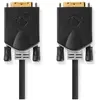 Image de Nedis Câble DVI DVI-D 24+1 broches mâle DVI-D 24+1 broches mâle 2560x1600 Plaqué or 3.0 m PVC Anthrazi (3 m), Câble vidéo, Noir