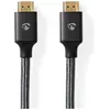 Image de Nedis Câble HDMI   ultra haut débit HDMI  mâle HDMI  mâle 8K@60Hz 48 Gbps 3.00 m (3 m), Câble vidéo, Noir, Gris