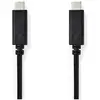 Image de Nedis CCGB64700BK20 Câble USB 3.2 Gen 1 USB-C  mâle USB-C  mâle 4K@60Hz 5 Gbps Nickelé (2 m, USB 3.2 Gen 1, 60 W), Câble USB